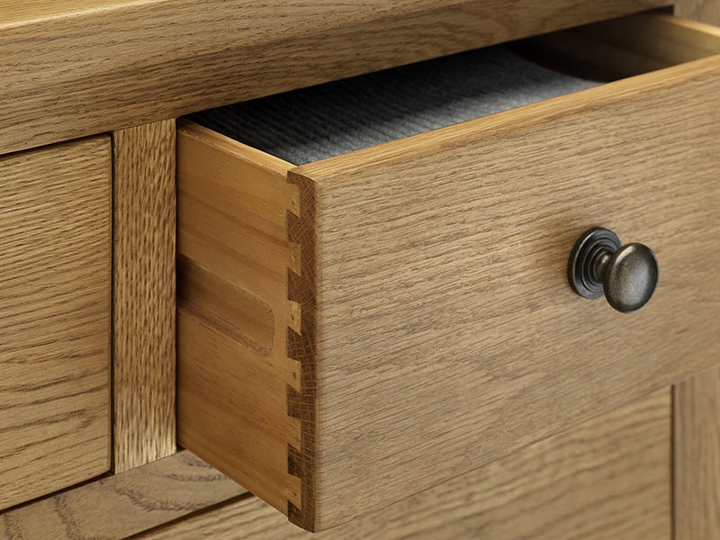 Julian Bowen Marlborough Oak 1 Drawer Bedside Bedside Chest - image 2