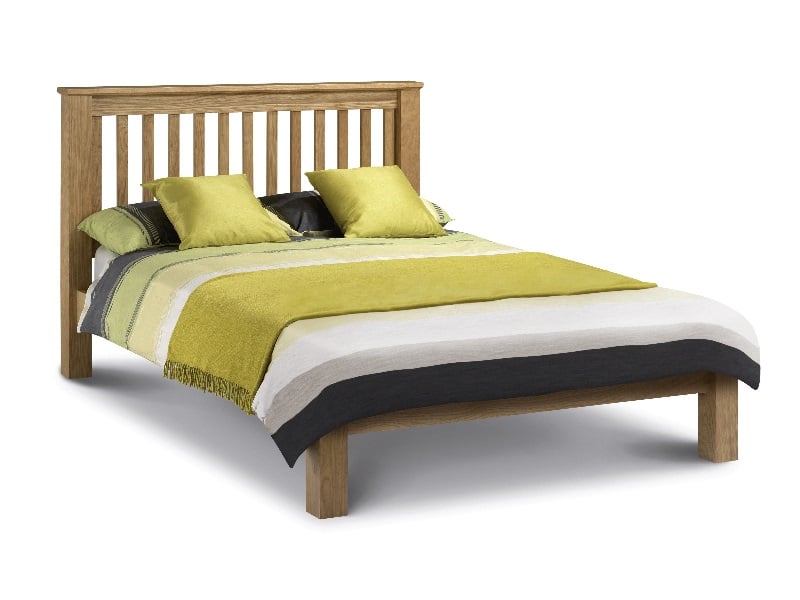 Julian Bowen Amsterdam Oak Low Foot End Wooden Bed - image 1