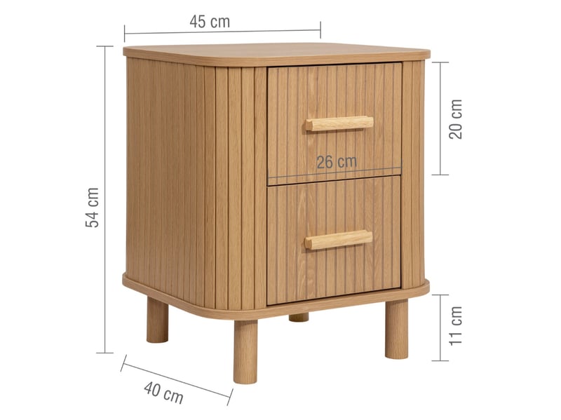 Birlea Axel 2 Drawer Bedside Bedside Chest - image 9