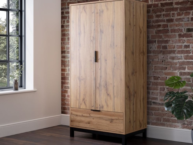 Julian Bowen Bali 2 Door 1 Drawer Wardrobe - image 1