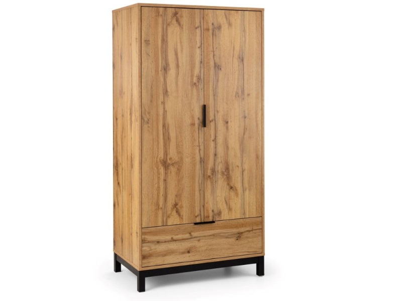 Julian Bowen Bali 2 Door 1 Drawer Wardrobe - image 2