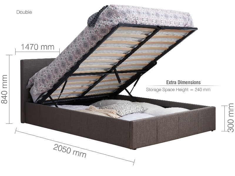 Birlea Berlin Fabric Ottoman Bed - image 8
