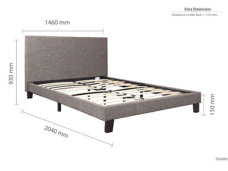 Birlea Berlin Grey Fabric Bed - image 7