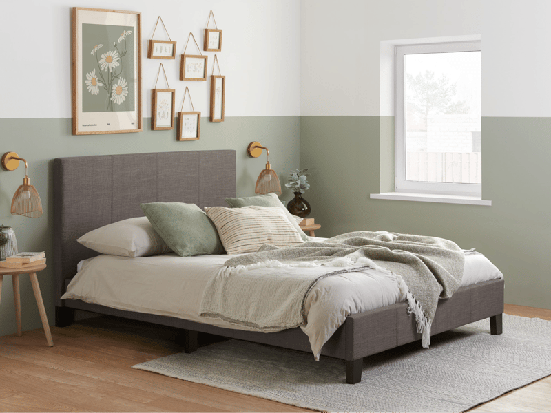 Birlea Berlin Grey Fabric Bed - image 1