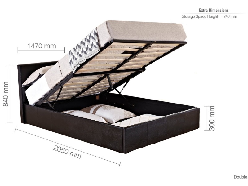Birlea Berlin Ottoman Faux Leather Ottoman Bed - image 7