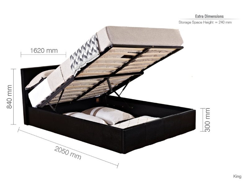 Birlea Berlin Ottoman Faux Leather Ottoman Bed - image 7