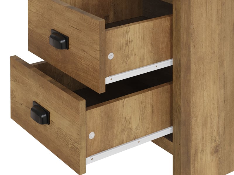 GFW Boston 2 Drawer Bedside Table Bedside Chest - image 4