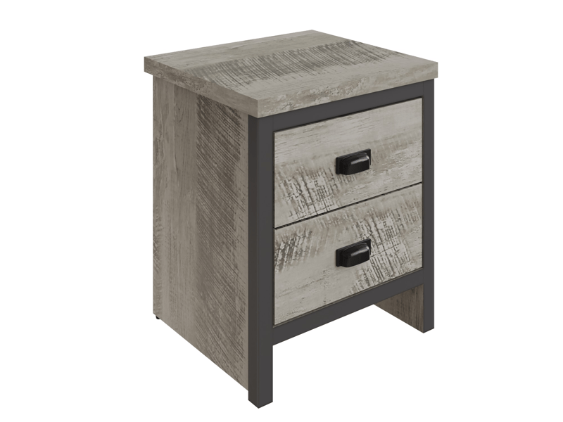 GFW Boston 2 Drawer Bedside Table Bedside Chest - image 2