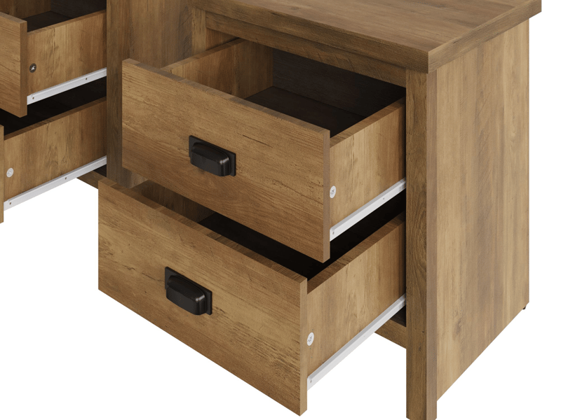 GFW Boston 2 Drawer Bedside Table Pair Bedside Chest - image 5