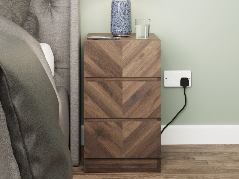 GFW Catania 3 Drawer Bedside Bedside Chest - image 1
