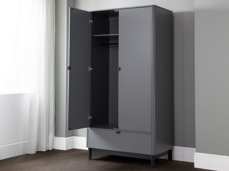 Julian Bowen Chloe 2 Door 1 Drawer Wardrobe - image 1