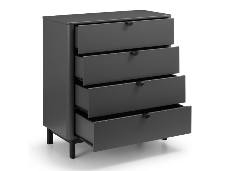 Julian Bowen Chloe 4 Drawer Chest Storm Grey Lacquer - image 3