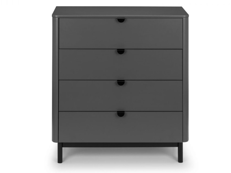 Julian Bowen Chloe 4 Drawer Chest Storm Grey Lacquer - image 6