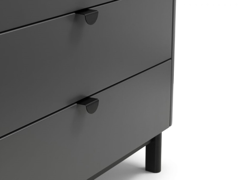 Julian Bowen Chloe 4 Drawer Chest Storm Grey Lacquer - image 8