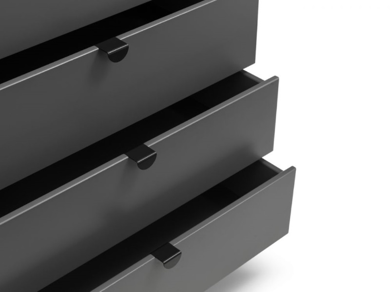 Julian Bowen Chloe 4 Drawer Chest Storm Grey Lacquer - image 5