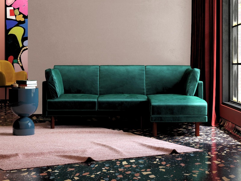 Dorel Clair Sectional Sofa Bed - image 1