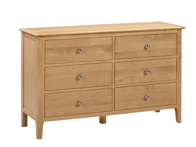 Julian Bowen Cotswold 6 Drawer Wide Chest Drawer Chest - image 1