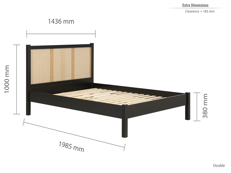 Birlea Croxley Rattan Wooden Bed - image 12