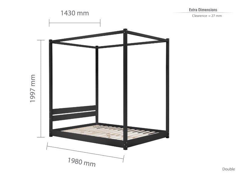 Birlea Darwin Four Poster Wooden Bed - image 8