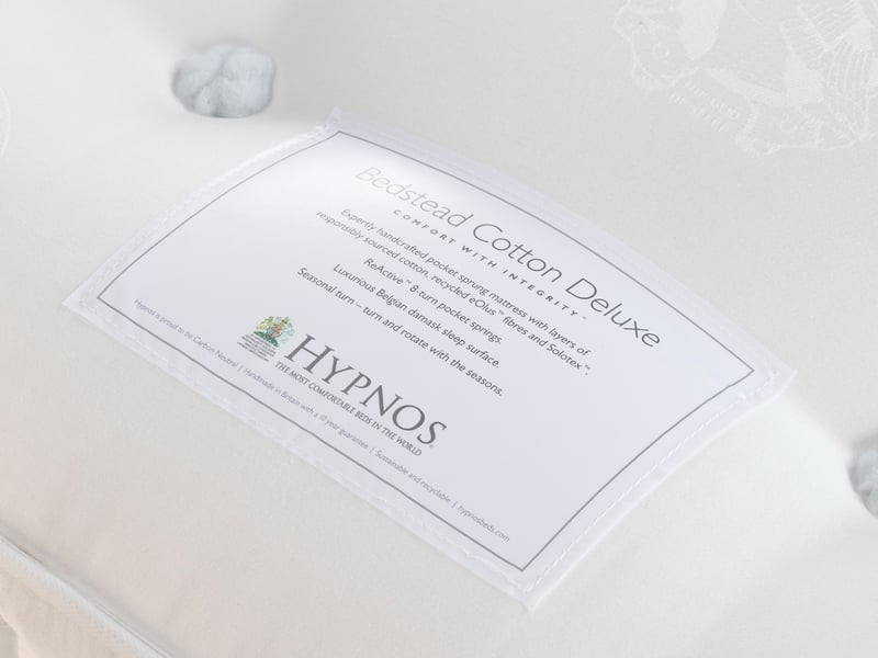 Hypnos Cotton Deluxe Bedstead 1000 Pocket Medium Firm Mattress - image 6