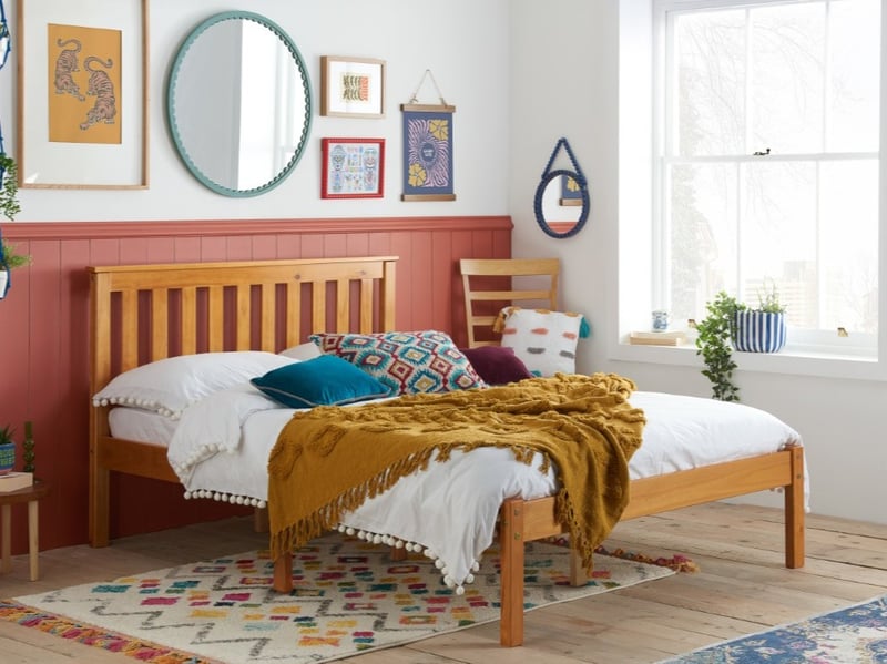 Birlea Denver Low Foot End Antique Pine Wooden Bed - image 1