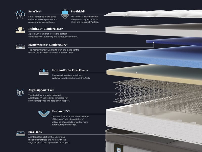 Sealy Decadence AlignSupport Posturepedic Gel Ortho Mattress - image 5