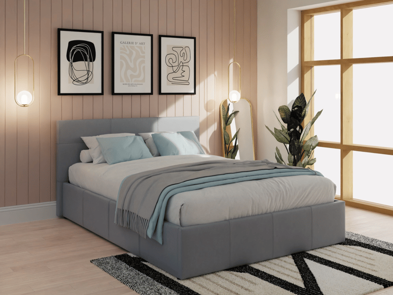 GFW End Lift Faux Leather Ottoman Bed - image 1