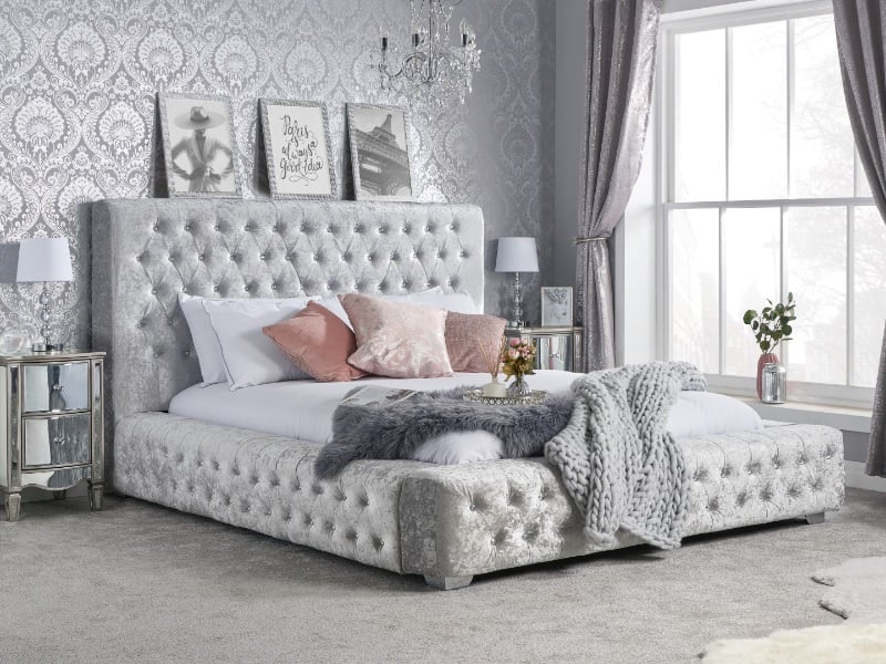 Birlea Grande Crushed Velvet Fabric Bed - image 1
