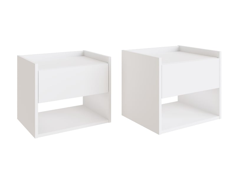 GFW Harmony Wall Mounted Bedside Tables Pair Bedside Chest - image 3