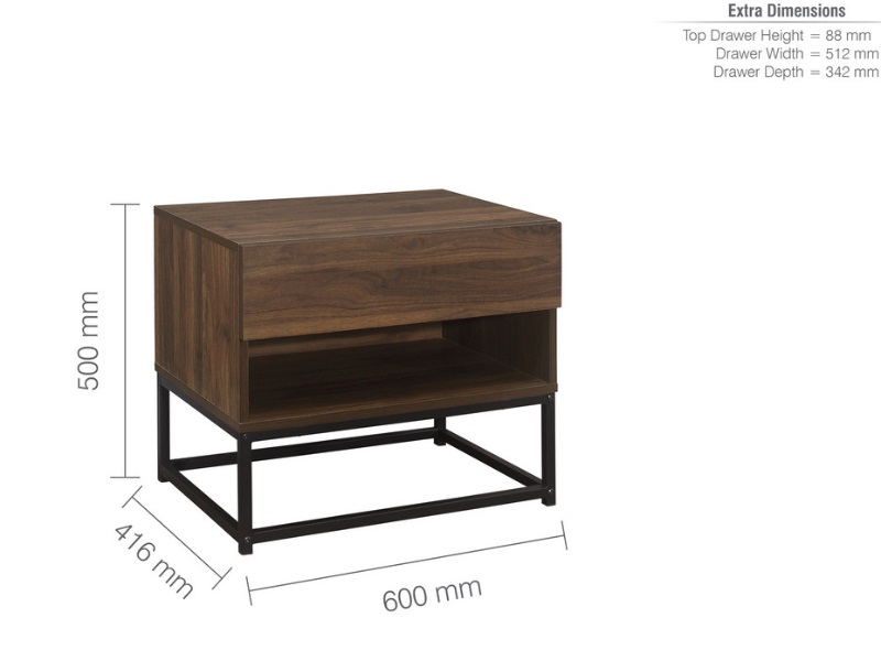 Birlea Houston 1 Drawer Bedside Bedside Chest - image 7
