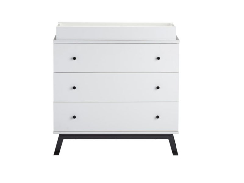 Little Seeds Lark Urban 3 Drawer Dresser with Topper White Changing Table - image 1