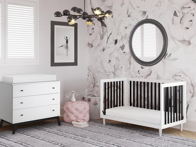Little Seeds Lark Urban 3 Drawer Dresser with Topper White Changing Table - image 7
