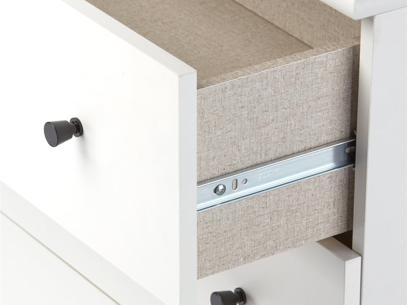 Little Seeds Lark Urban 3 Drawer Dresser with Topper White Changing Table - image 3