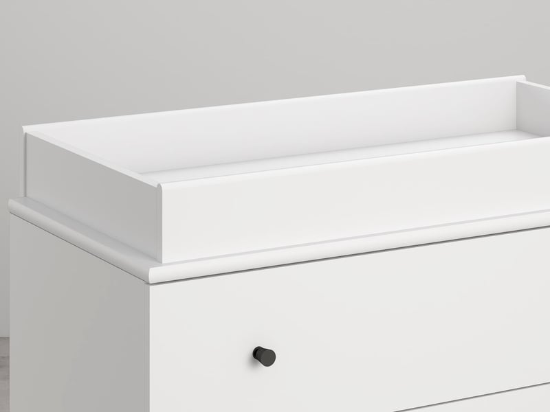 Little Seeds Lark Urban 3 Drawer Dresser with Topper White Changing Table - image 6