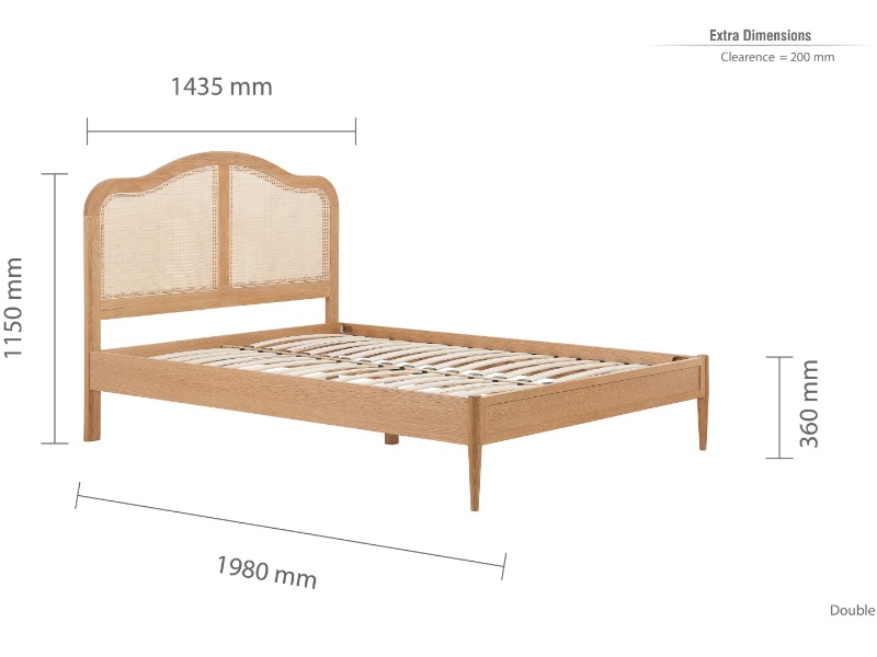 Birlea Leonie Rattan Wooden Bed - image 10