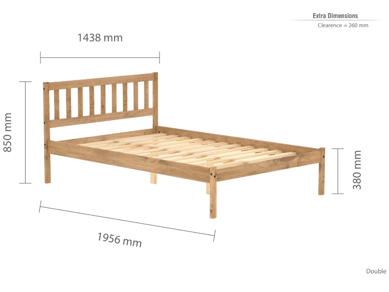 Birlea Lisbon Pine Wooden Bed - image 9