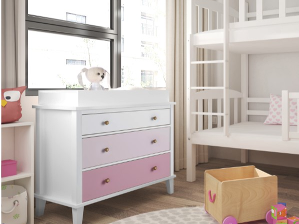 Little Seeds Monarch Hill Poppy 3 Drawer Changing Table Pink - image 6
