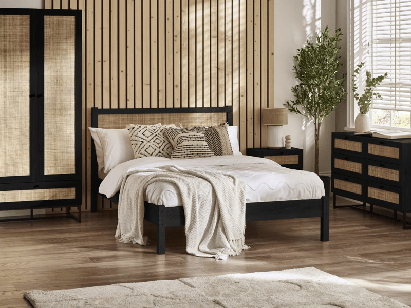 Julian Bowen Padstow Rattan Wooden Bed - image 1
