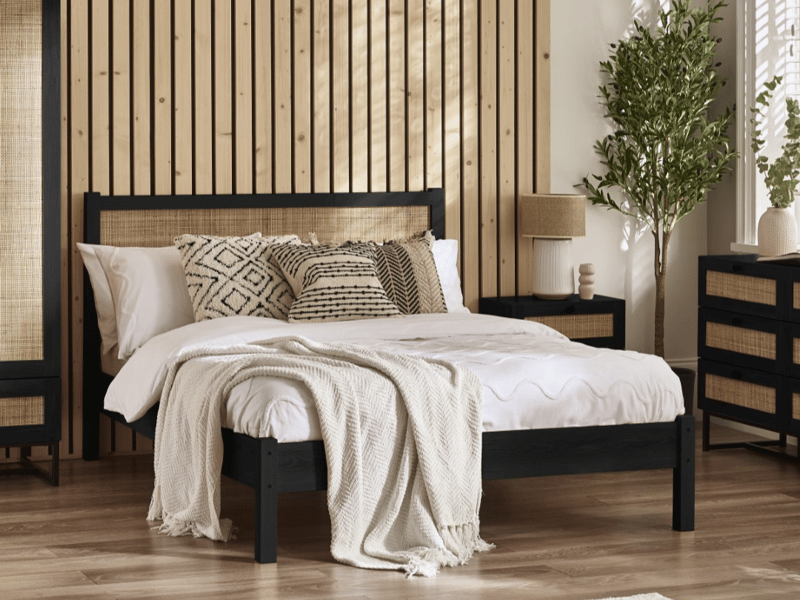 Julian Bowen Padstow Rattan Wooden Bed - image 4