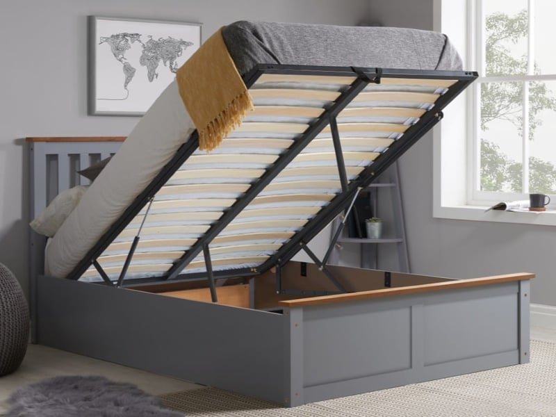 Birlea Phoenix Ottoman Stone Grey Ottoman Bed - image 1