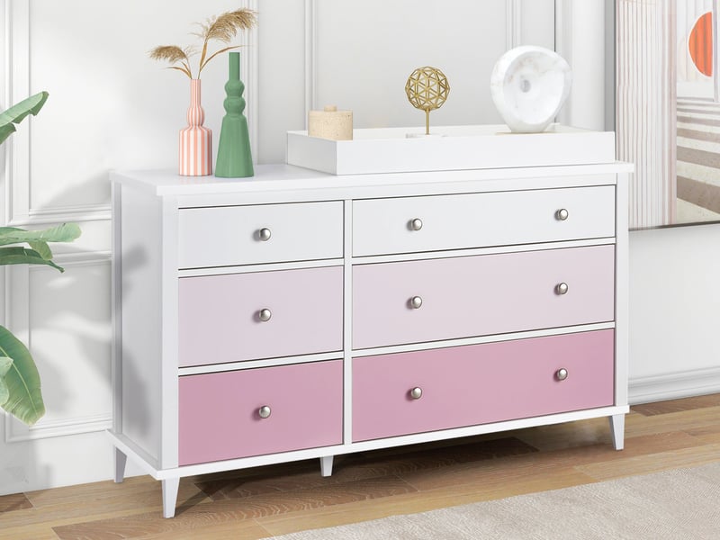 Little Seeds Poppy 6 Drawer Changing Table Pink - image 7