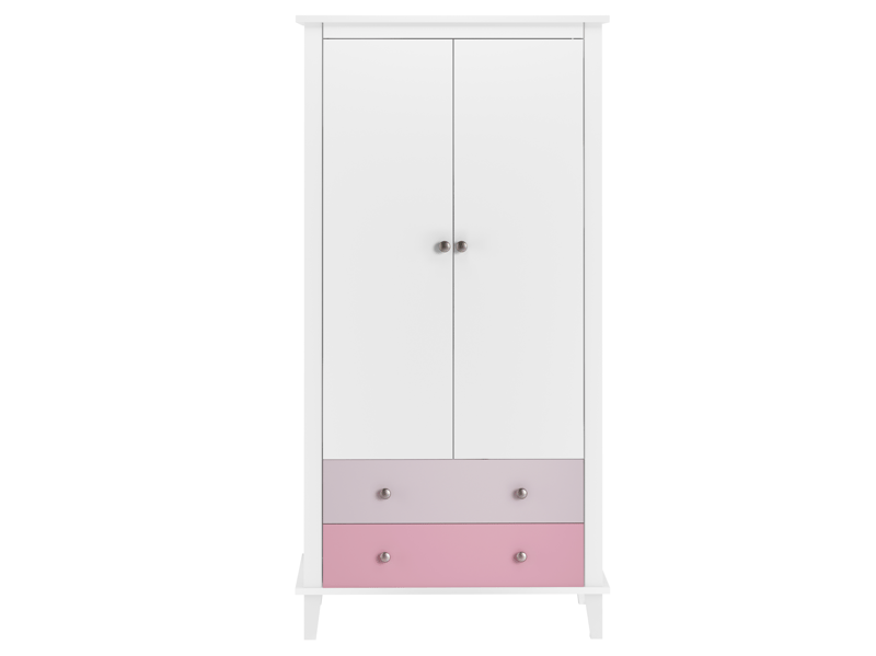 Little Seeds Poppy wardrobe White and Pink Nursery Wardrobe - image 2