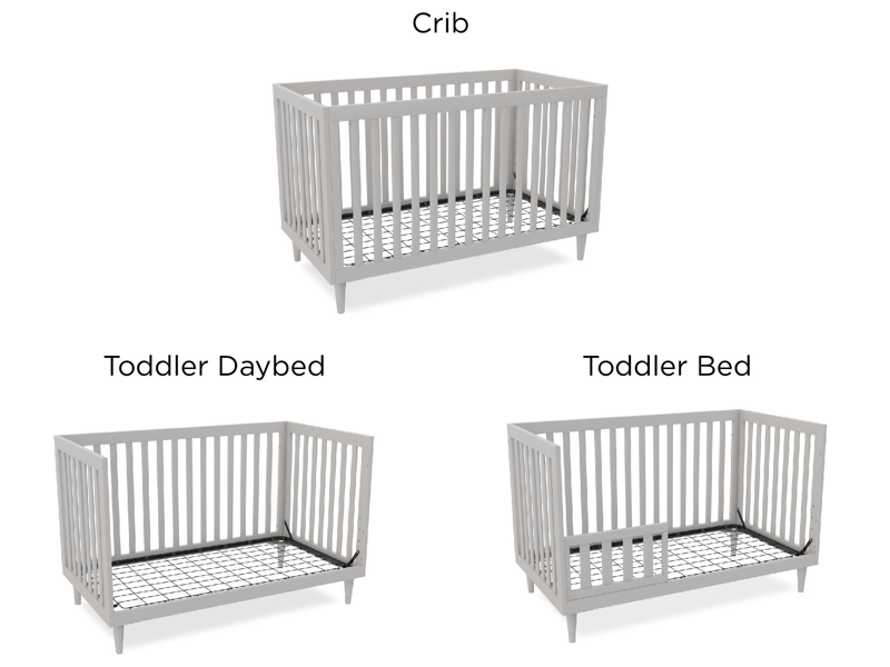 Little Seeds Rowan Valley Flint 3in1 Crib Grey Cot Bed - image 7