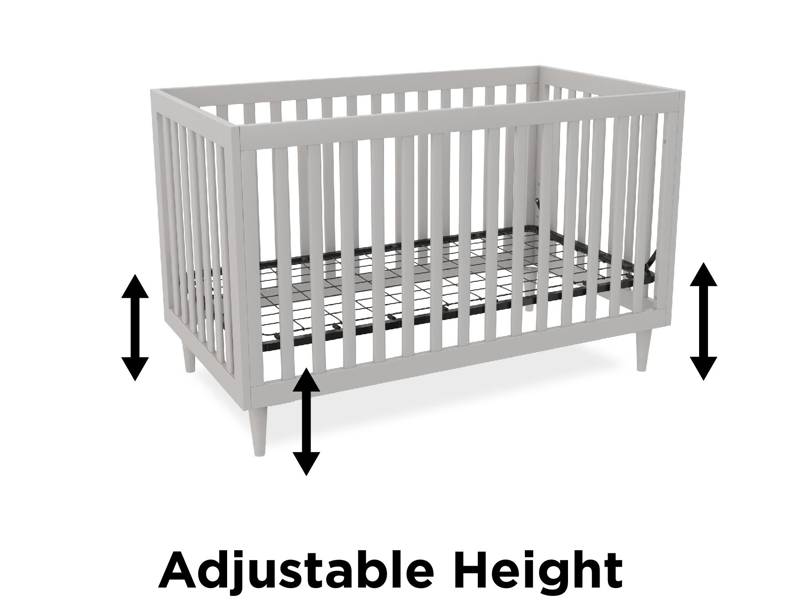 Little Seeds Rowan Valley Flint 3in1 Crib Grey Cot Bed - image 8