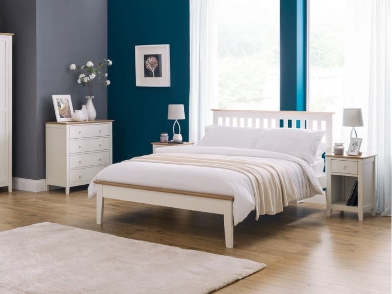 Julian Bowen Salerno Shaker 1 Drawer Bedside Two Tone Bedside Chest - image 3