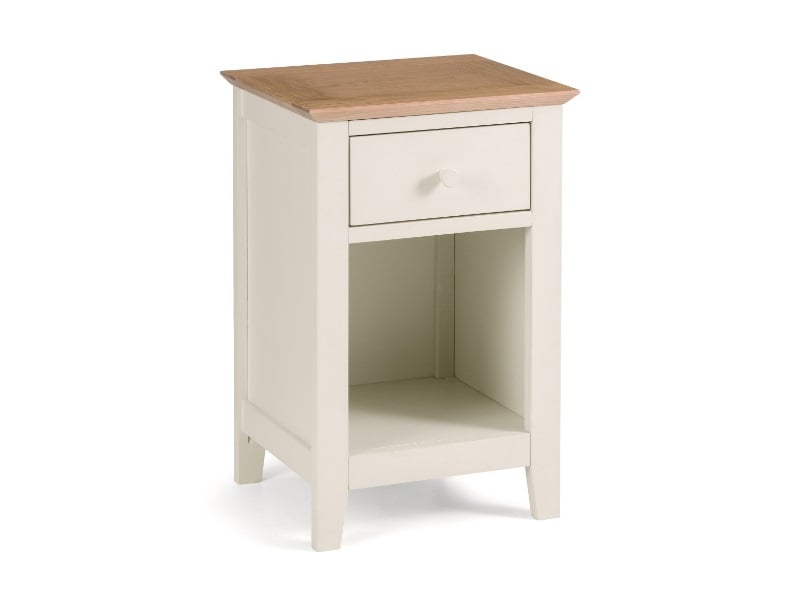 Julian Bowen Salerno Shaker 1 Drawer Bedside Two Tone Bedside Chest - image 1