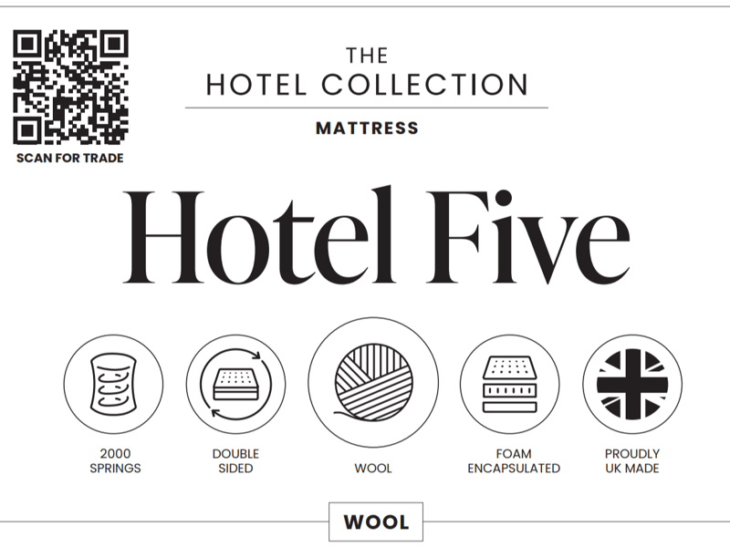 British Bed Company Contract The Hotel Five Pocket 2000 Natural Mattress - image 7