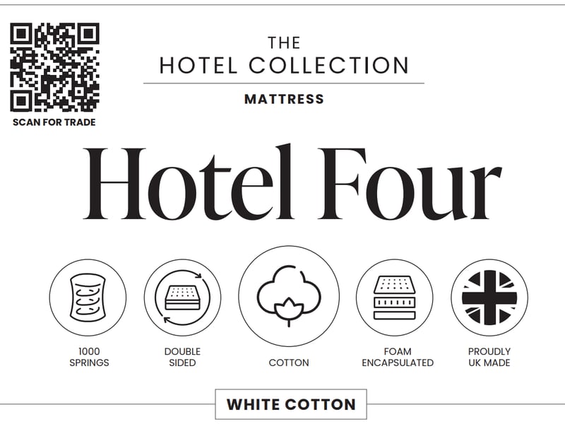 British Bed Company Contract The Hotel Four Pocket 1000 Natural Mattress - image 7