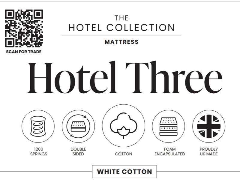 British Bed Company Contract The Hotel Three Pocket 1200 Ortho Mattress - image 7