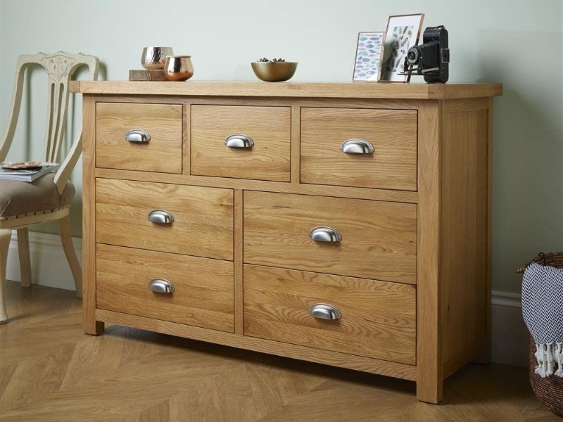 Birlea Woburn 4 and 3 Drawer Chest Oak - image 1